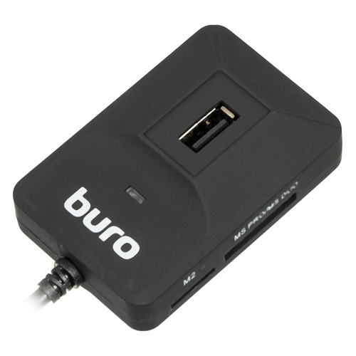 Картридер внешний Buro BU-CR/HUB3-U2.0-0688, черный