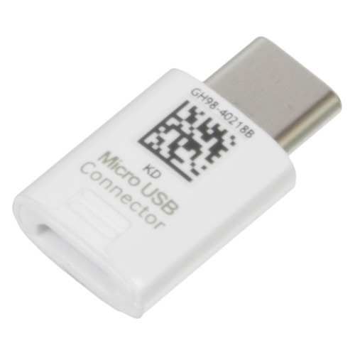 Переходник Samsung EE-GN930, USB Type-C (m) - micro USB (f), белый [ee-gn930bwrgru]