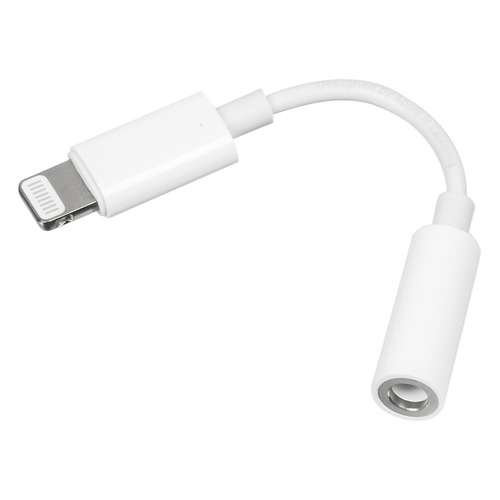 Переходник Apple MMX62ZM/A, Lightning (m) - Jack 3.5 (f), белый