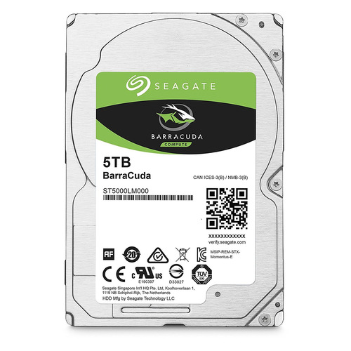 Жесткий диск Seagate Barracuda ST5000LM000, 5ТБ, HDD, SATA III, 2.5"