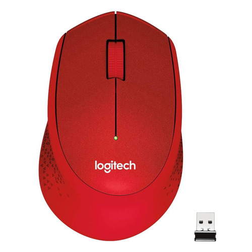 Мышь Logitech M330, оптическая, беспроводная, USB, красный [910-004911]