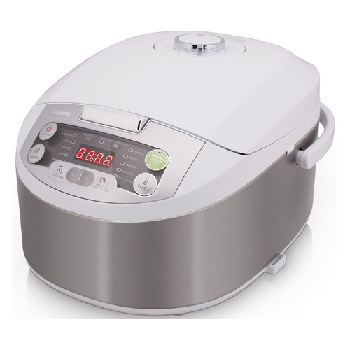 Мультиварка Philips HD3136/03, 980Вт, серебристый/белый