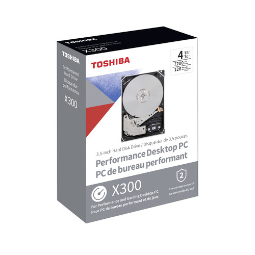 Жесткий диск Toshiba X300 HDWE140EZSTA, 4ТБ, HDD, SATA III, 3.5", RTL