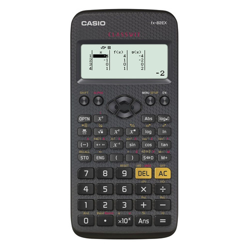 Калькулятор Casio Classwiz, FX-82EX-W-EJ-V, 10+2-разрядный, черный