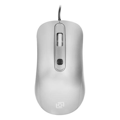 Мышь Oklick 155M, оптическая, проводная, USB, серебристый [337117]