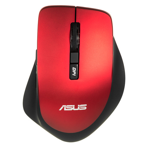 Мышь ASUS WT425, оптическая, беспроводная, USB, красный [90xb0280-bmu030]