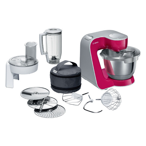 Кухонная машина Bosch MUM58420, рубиновый / серебристый