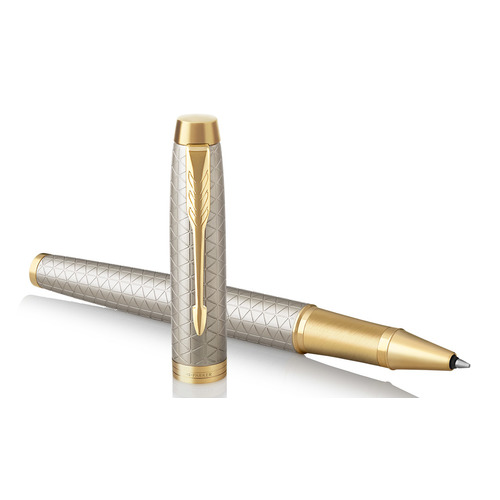 Ручка роллерн. Parker IM Premium T323 (1931686) Grey GT F черные подар.кор