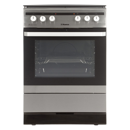 Газовая плита Hansa FCMX68022, электрическая духовка, чугун, нержавеющая сталь