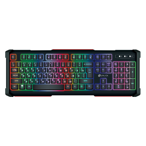 Клавиатура Oklick 717G BLACK DEATH, USB, черный серый [476395]