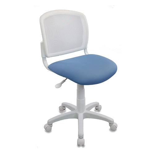 Кресло детское Бюрократ CH-W296NX, на колесиках, сетка/ткань, голубой/белый [ch-w296nx/26-24]