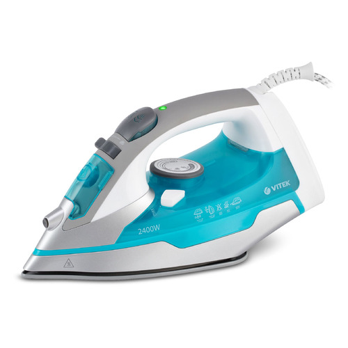 Утюг Vitek VT-1258 B, 2400Вт, бирюзовый/ серебристый [1258-vt-01]