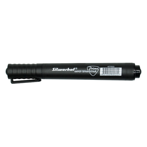 Упаковка маркеров перманентных Silwerhof PRIME, пулевидный пишущий наконечник, черный 12 шт./кор