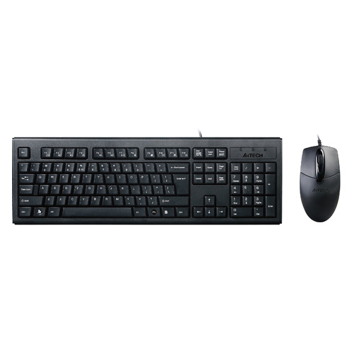 Комплект (клавиатура+мышь) A4TECH KRS-8372, USB, проводной, черный