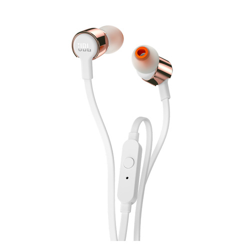Гарнитура JBL Tune 210, 3.5 мм, вкладыши, розовое золото/белый [jblt210rgd]