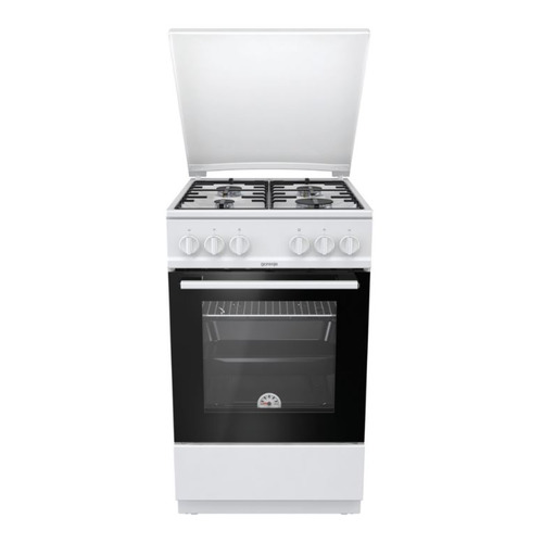 Газовая плита Gorenje GN5112WH, газовая духовка, металлическая крышка, эмаль, белый