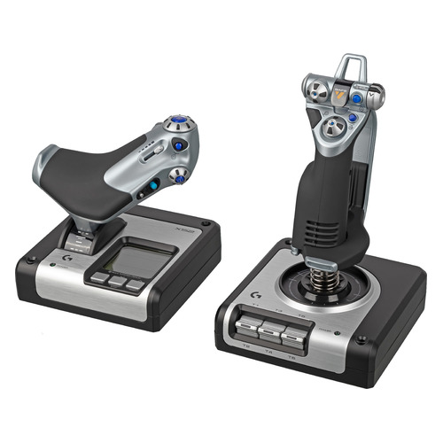 Джойстик проводной Logitech G Saitek X52 Flight Control System черный [945-000006]