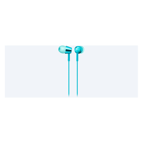 Наушники Sony MDR-EX155, 3.5 мм, вкладыши, голубой [mdrex155l.e]