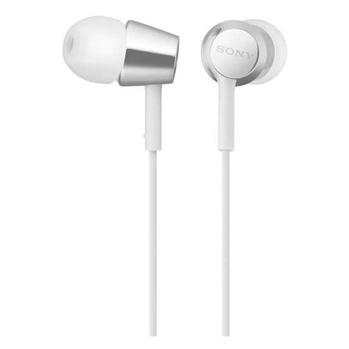 Гарнитура Sony MDR-EX155AP, 3.5 мм, вкладыши, белый [mdrex155apw.e]