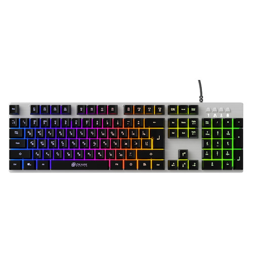 Клавиатура Oklick 770G IRON FORCE, USB, серый + черный [405625]