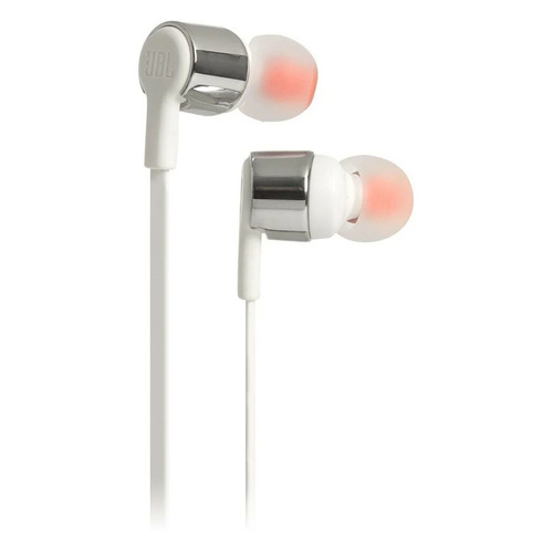 Гарнитура JBL Tune 210, 3.5 мм, вкладыши, серый/белый [jblt210gry]