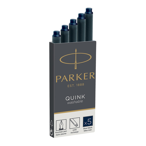 Картридж Parker Quink Ink Z11 (1950385) черный/синие чернила для ручек перьевых (5шт)