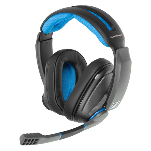 Гарнитура игровая EPOS GSP 300, для ПК и игровых консолей, накладные, черный / синий [1000238]