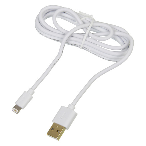 Кабель HAMA GoldMFi, Lightning (m) - USB (m), 1.5м, MFI, 2.4A, белый [00173640]