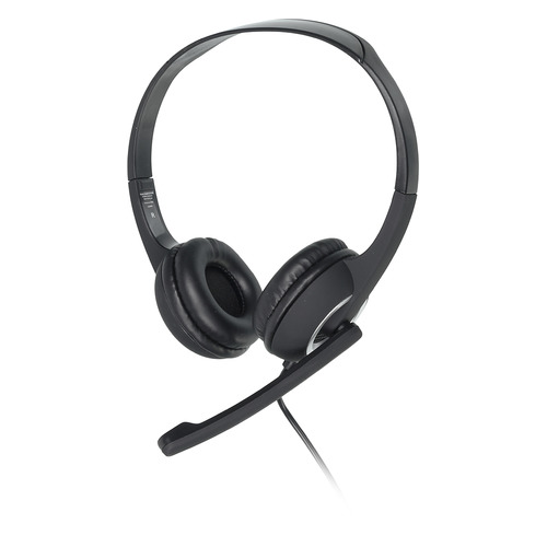 Гарнитура HAMA Essential HS-P150, для контактных центров, мониторные, черный / серебристый [00053982]