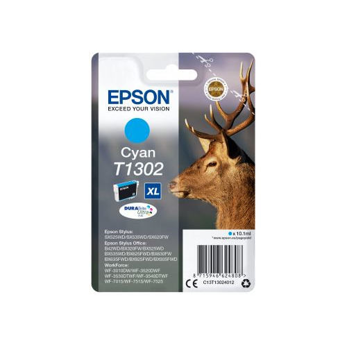 Картридж Epson T1302, голубой / C13T13024012