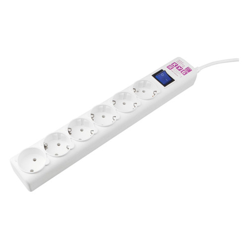 Сетевой фильтр PowerCube SPG(5+1)-16B-3М-WHITE, 3м, белый