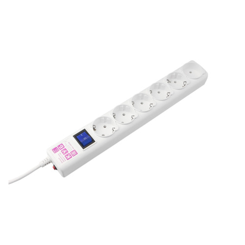 Сетевой фильтр PowerCube SPG(5+1)-16B-5М-WHITE, 5м, белый