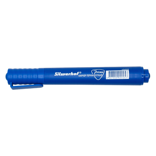 Упаковка маркеров перманентных Silwerhof PRIME, пулевидный пишущий наконечник, синий 12 шт./кор
