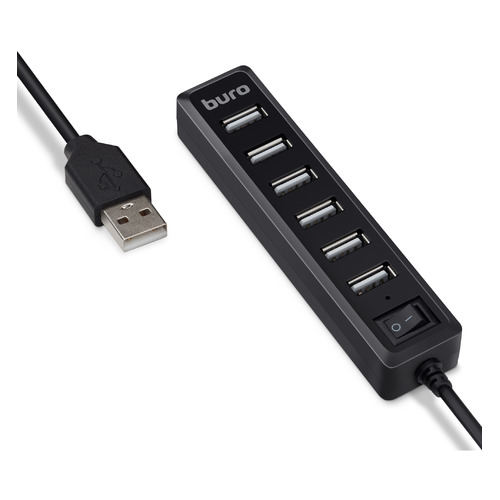 Хаб (разветвитель) Buro BU-HUB7-1.0-U2.0, черный