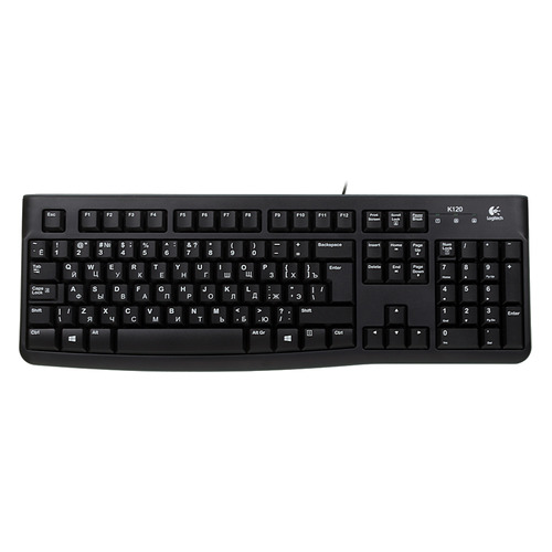 Клавиатура Logitech K120 EER, USB, черный [920-002506]