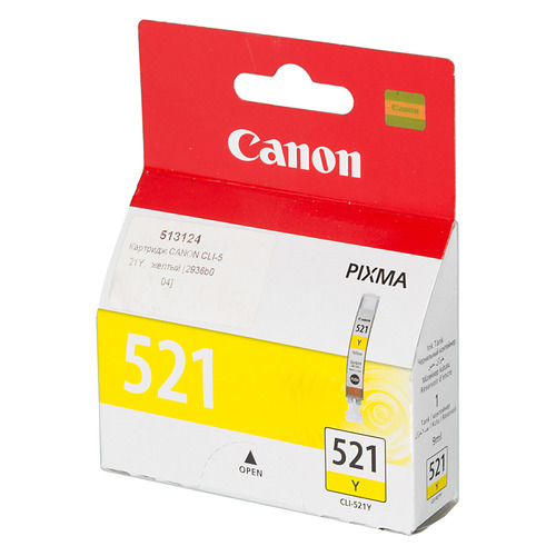 Картридж Canon CLI-521Y, желтый / 2936B004