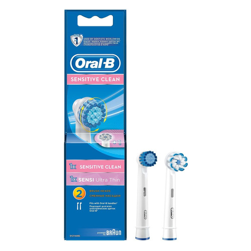 Сменные насадки для электрических зубных щеток Oral-B Sensitive Sensitive clean + Sensi Ultra Thin, 2 шт [81317999|81317999]