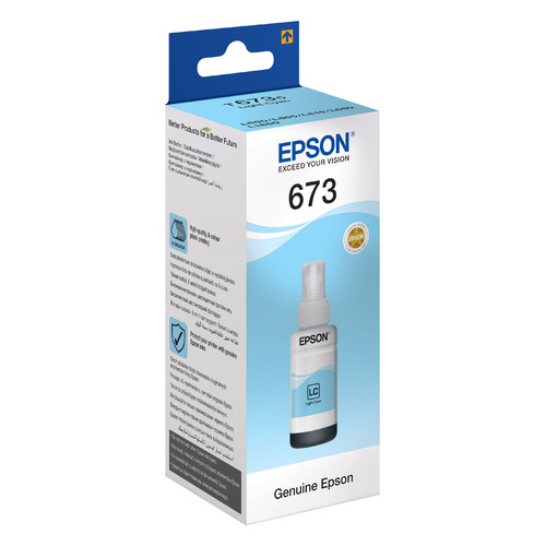 Картридж Epson T6735, светло-голубой / C13T67354A