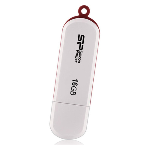 Флешка USB Silicon Power LuxMini 320 16ГБ, USB2.0, белый [sp016gbuf2320v1w]