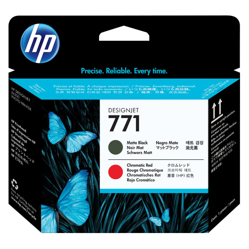 Печатающая головка HP 771 CE017A черный матовый/хроматический красный для HP DJ Z6200