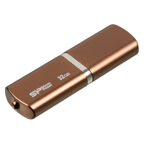 Флешка USB Silicon Power LuxMini 720 32ГБ, USB2.0, коричневый [sp032gbuf2720v1z]