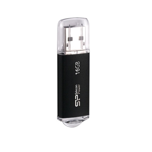 Флешка USB Silicon Power Ultima II-I Series 16ГБ, USB2.0, черный [sp016gbuf2m01v1k]