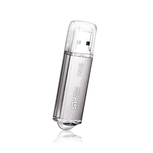Флешка USB Silicon Power Ultima II-I Series 16ГБ, USB2.0, серебристый [sp016gbuf2m01v1s]