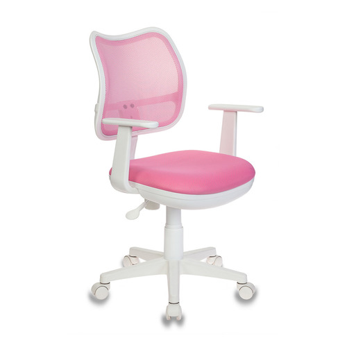 Кресло детское Бюрократ Ch-W797, на колесиках, сетка/ткань, розовый [ch-w797/pk/tw-13a]
