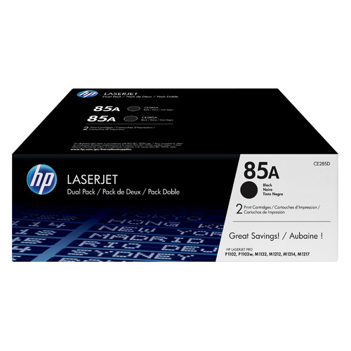 Картридж (двойная упаковка) HP 85A, черный / CE285AF