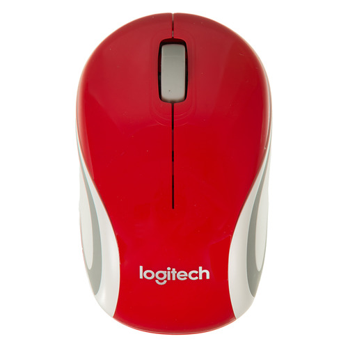 Мышь Logitech Mini M187, оптическая, беспроводная, USB, красный [910-002732]