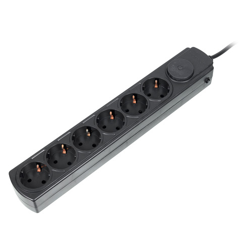 Сетевой фильтр Ippon BK252, 5м, черный