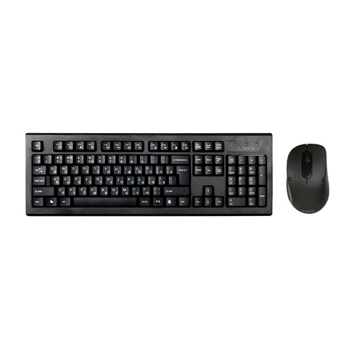Комплект (клавиатура+мышь) A4TECH 7100N, USB, беспроводной, черный