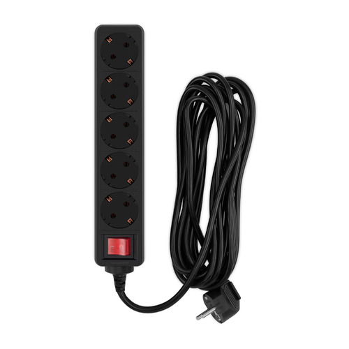 Сетевой фильтр PC PET AP01006-5-B, 5м, черный
