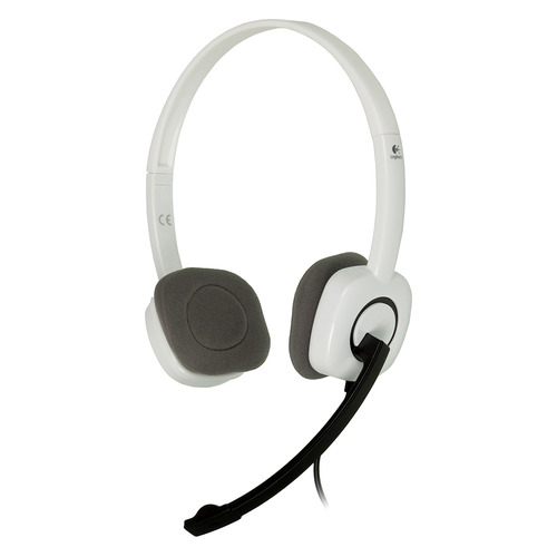 Гарнитура Logitech H150, для контактных центров, накладные, белый [981-000350]